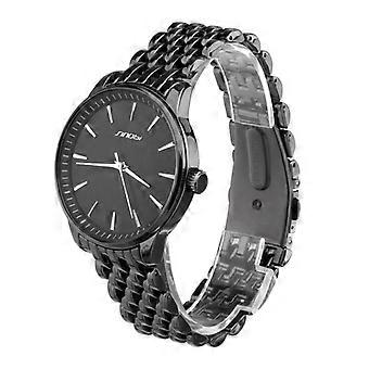 SINOBI Round Dial Nailed Scale Rhombic lattice Veins Matte Dial Fashion Unisex Quartz Watch with Alloy Band