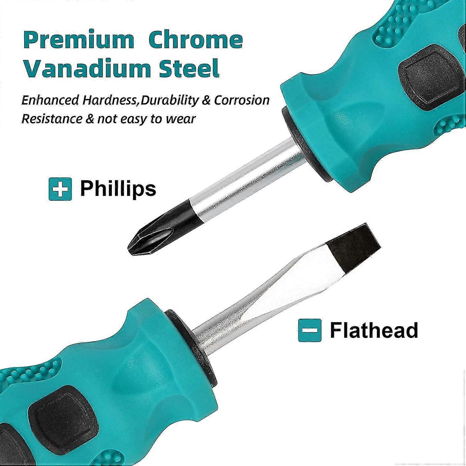 Magnetic Screwdriver Set 10pcs,5 Phillips And 5 Flat Head Precision