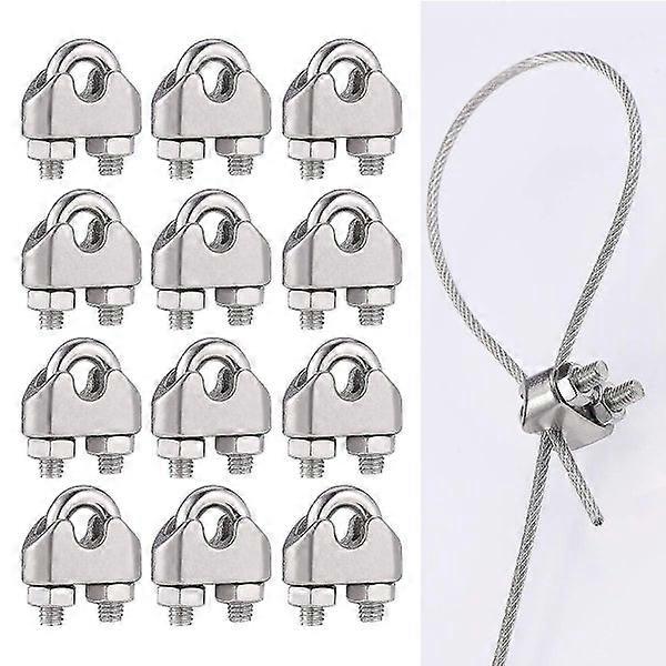 M3 Heavy Duty Cable Clamps - 12 Pcs Stainless Steel U-Bolts for Secure Cable Management and Versatile Applications