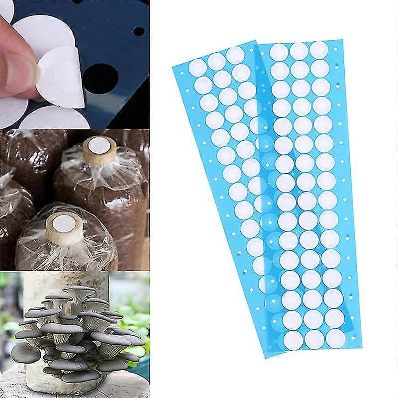 48pcs/set Filter Paper Sticker For Under Wide Mouth Jar Lid Mushroom Cultivation