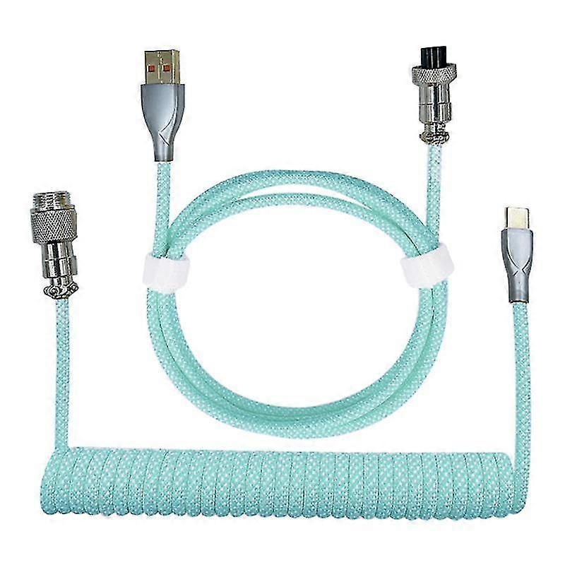 Type-c To Usb Data Cable Mechanical Keyboard Coiled Cable Airline Cable Gaming Keyboard Cable Sprin