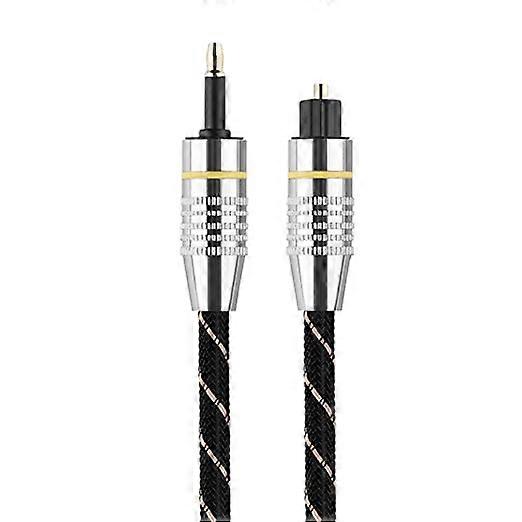 Toslink to Mini Toslink Digital Optical Audio Cable, Mini Optical Toslink Digital Audio Cable SPDIF Optical Cord for Devices with Round SPDIF (1M)