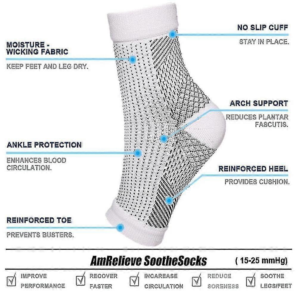 Neuropathy Compression Ankle Arch Support Socks Sports