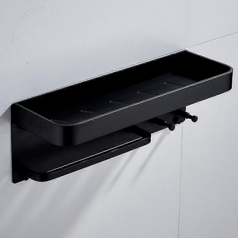 Black Shower Shelf, No Drilling  Shelf