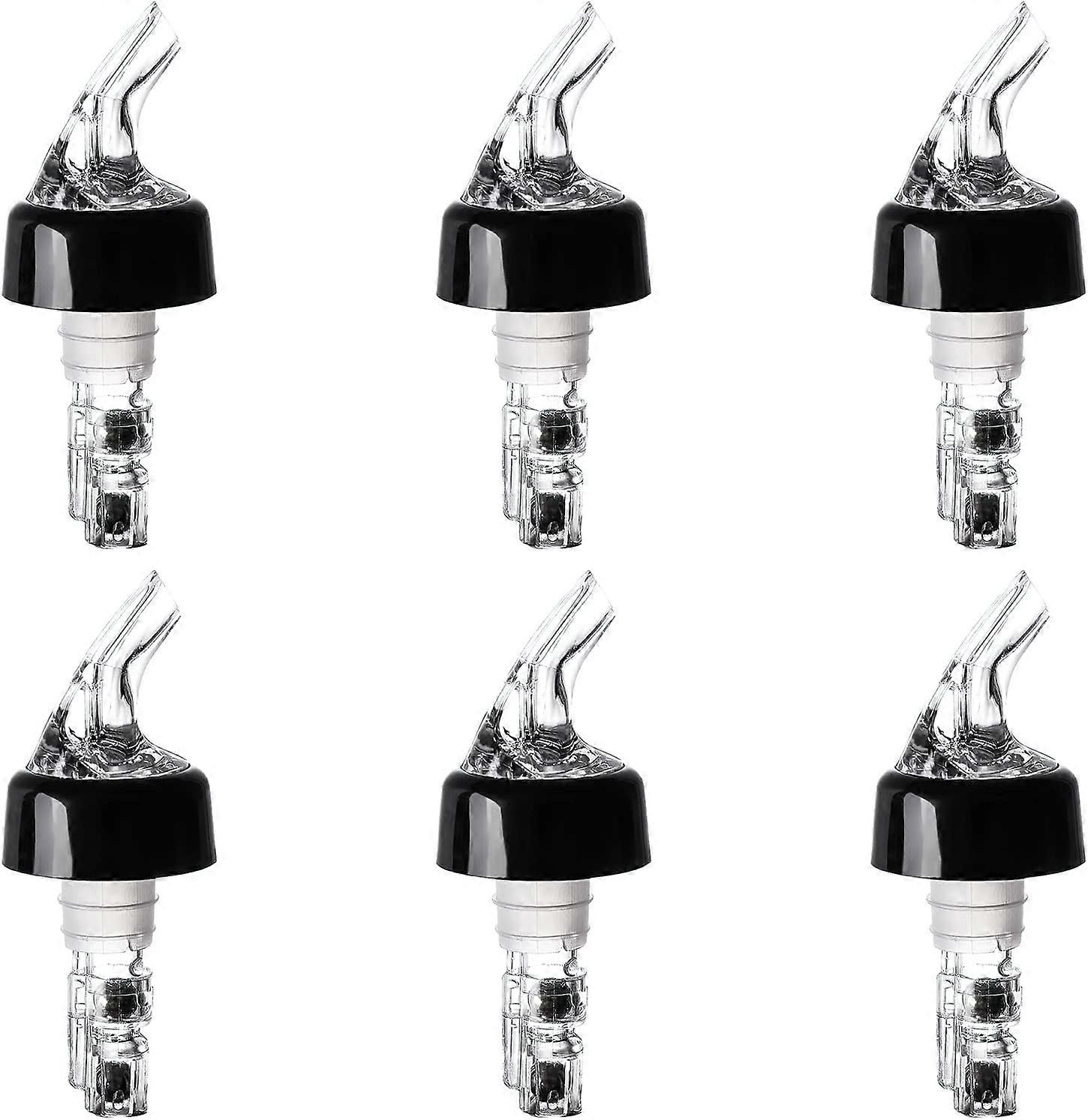 6pcs Wine Pourers, Wine Aerator Pourer Anti-Drip Olive Oil Pourer Spouts with Rubber Stopper Dispenser Pourer Measurer, 30ml
