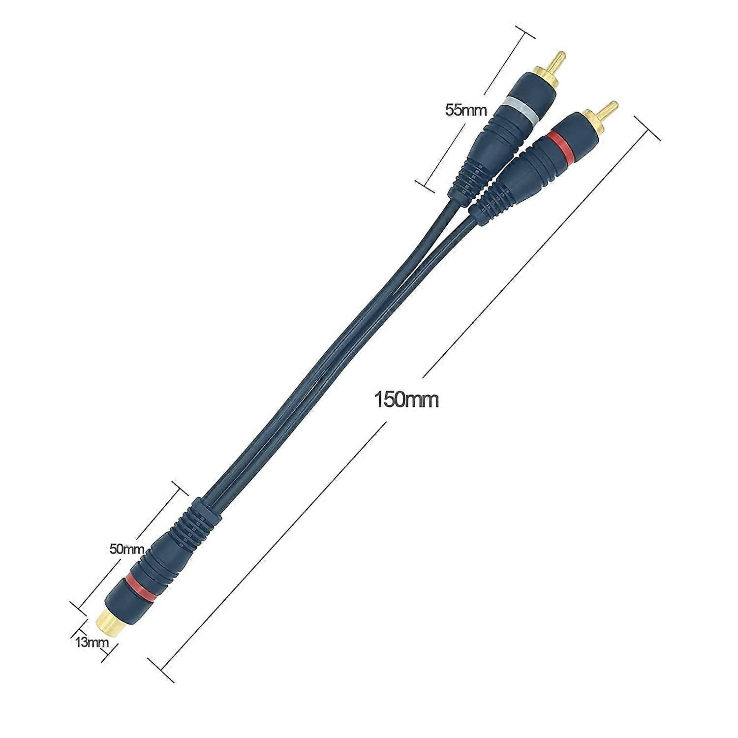 thumbnail image 2 of Gator Cable 1ft RCA Male To 2 RCA Female Y-Splitter Adapter – Gold Plated, Stereo 2 of 5