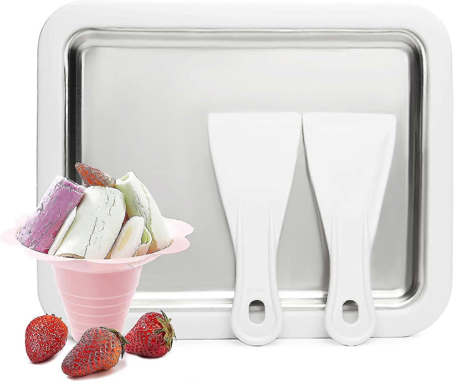 Ice Plate for Making Ice Cream, Rolled Ice Cream Maker,Ice Rolls Plate for Rolling Ice Yourself