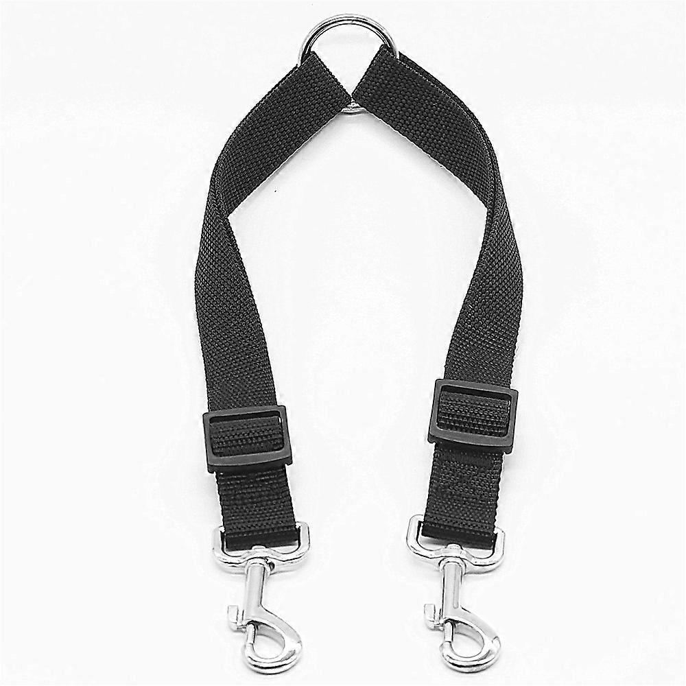 2 Leash/Double Leash for Small Dog Walking Leash (Black)