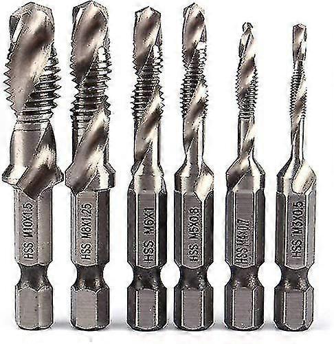 Hex Shank Drill Bits 1/4" Hss Hex Tap M3 M4 M5 M6 M8 M10 Metric Tap Drill Bits (m3+m4+m5+m6+m8+m10)