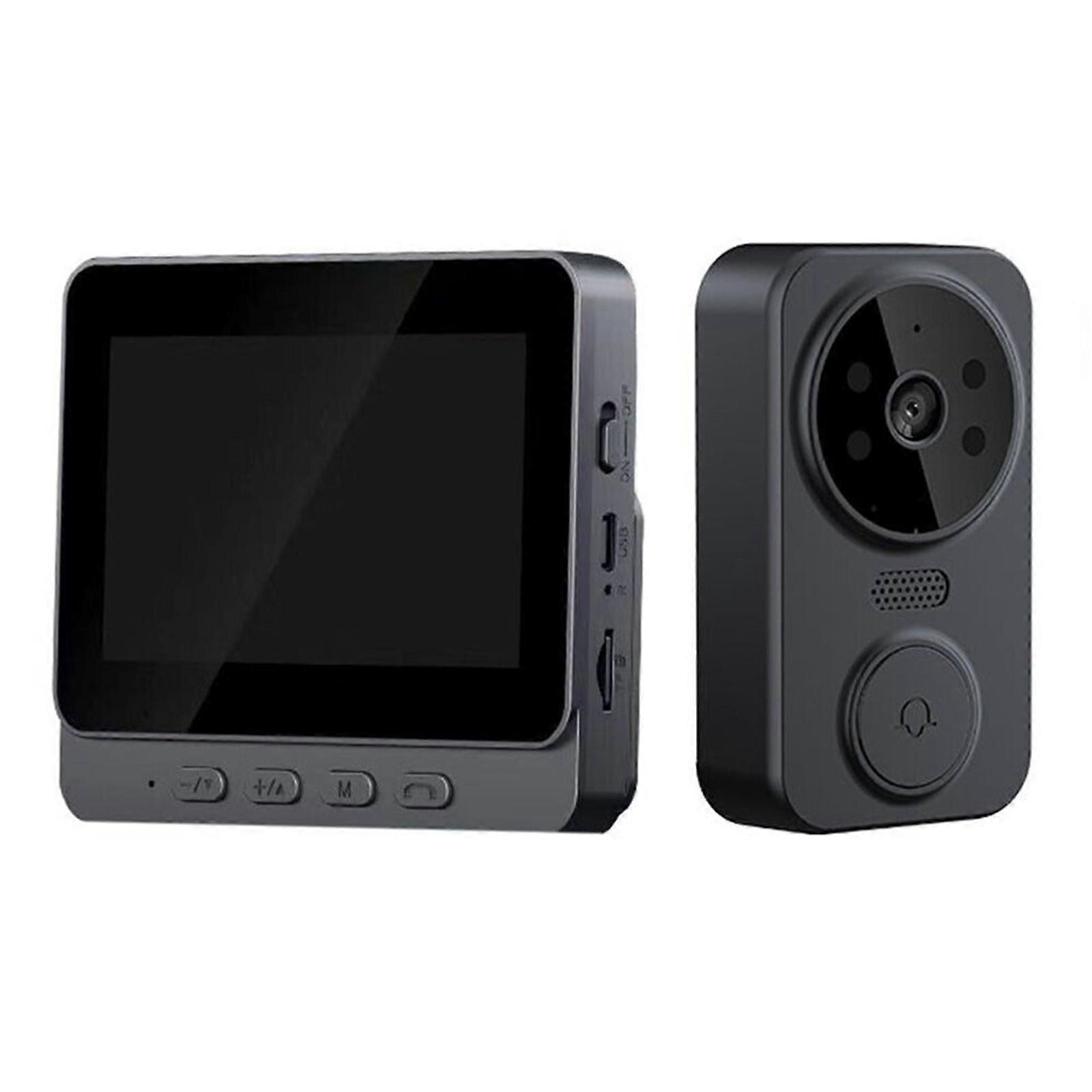 4.3" HD Wireless Video Doorbell - Night Vision, 2-Way Intercom, Long Range Wi-Fi, IPS Display