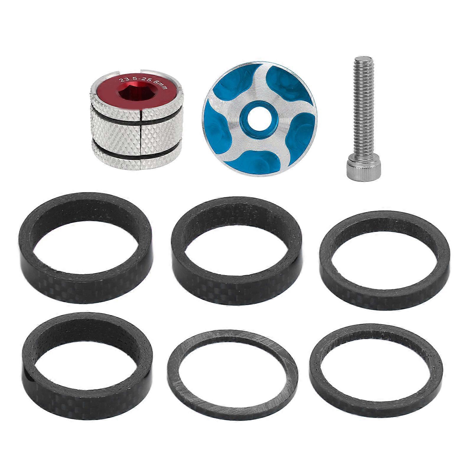 CANSUCC Bicycle Headset Spacer Set with Stem Top Cap and Headset Expander Plug for 28.6mm Diameter Front Fork Stem