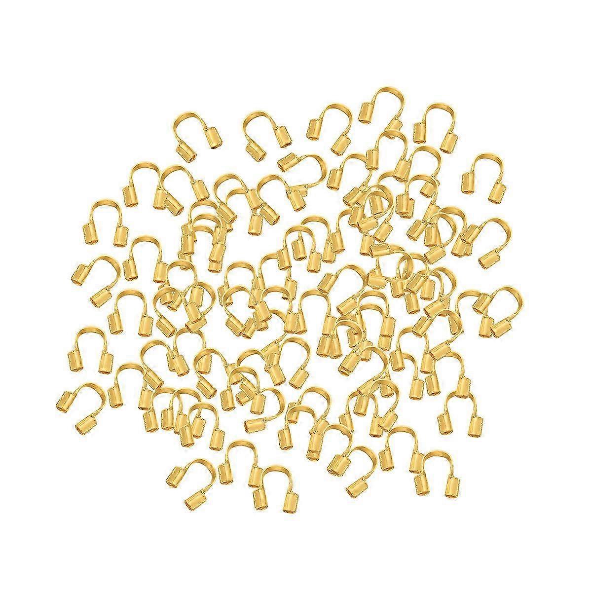 100 Pcs U Shaped Wire Loops Copper Wire Guards Cable Protectors