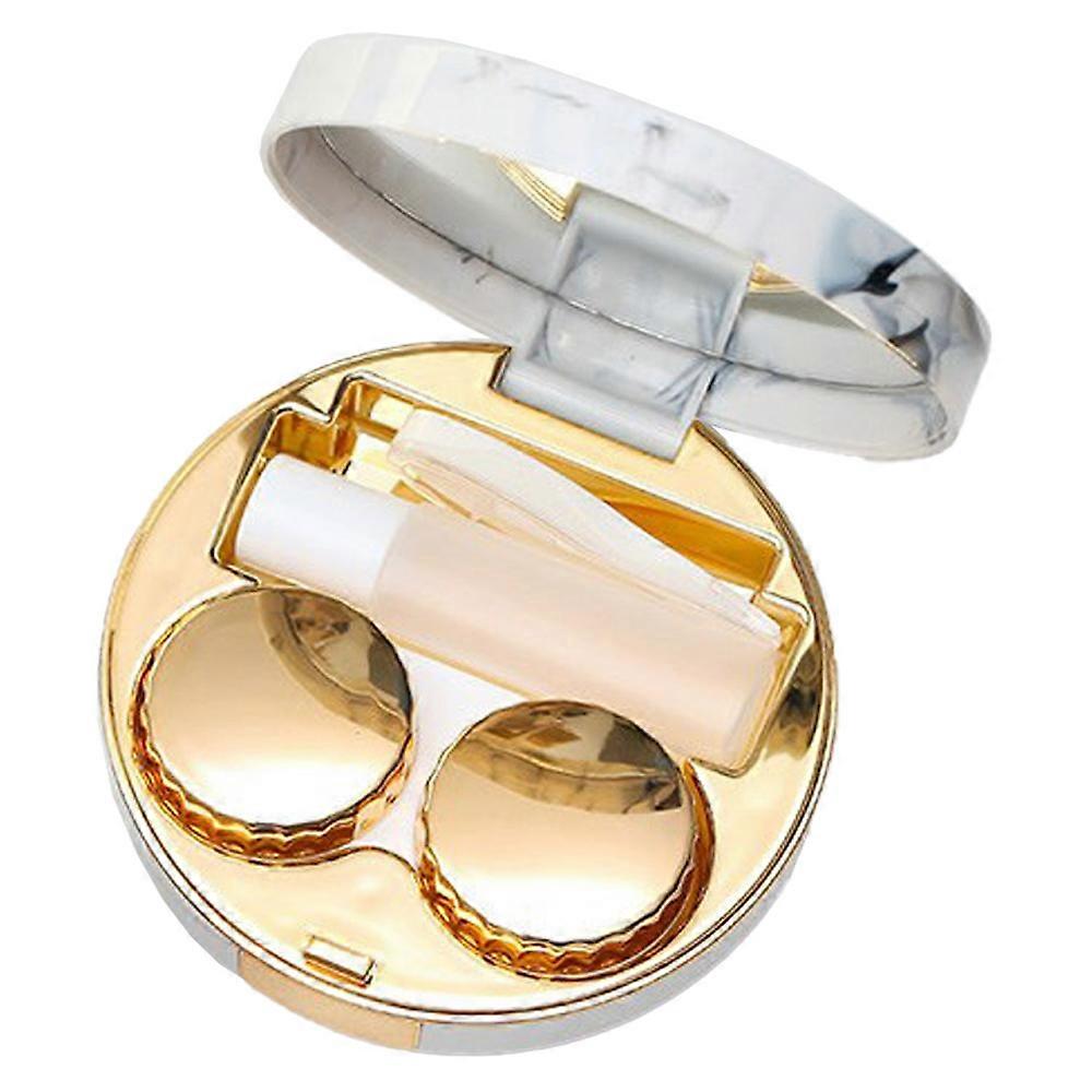 Contact Lens Cases, Travel Contact Lens Box With Mirror Tweezers Remover Tool Solution Bottle For Outdoor Office Daily Use Style 1