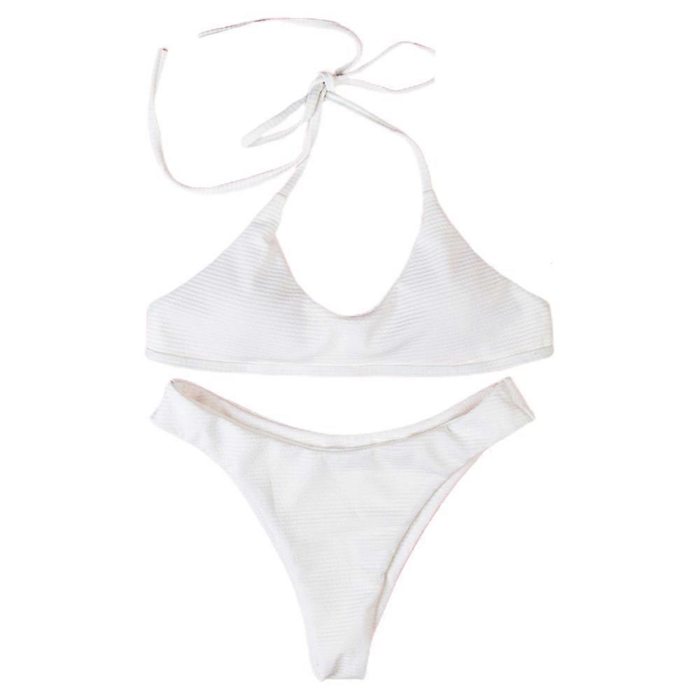 Sexy Damen Bademode Bequemer Stoff Einfarbiger Nacken Bademode Bademode