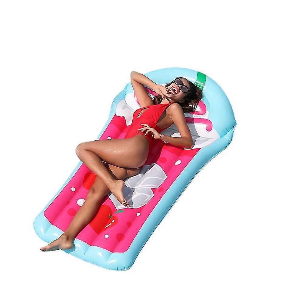 Smoothies Pool Float Juice Giant Pool Float Inflatable Recliner Raft Youth Water Game Accessories