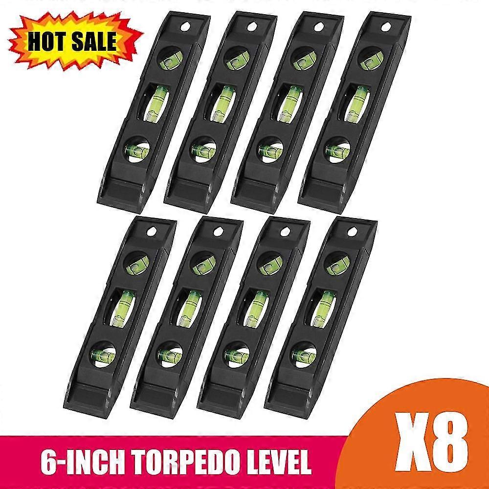 Aubess 10 Pcs New Durable Spirit Level 6 Inch Small Three-purpose Level Torpedo Level