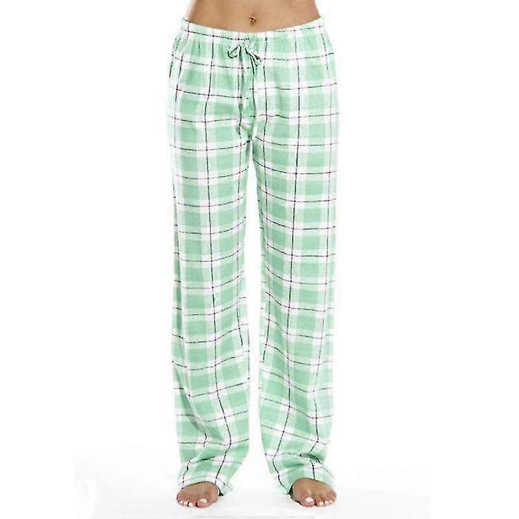 Pantalon de pyjama avec poches, pantalon de sommeil de pyjama à carreaux de flanelle douce