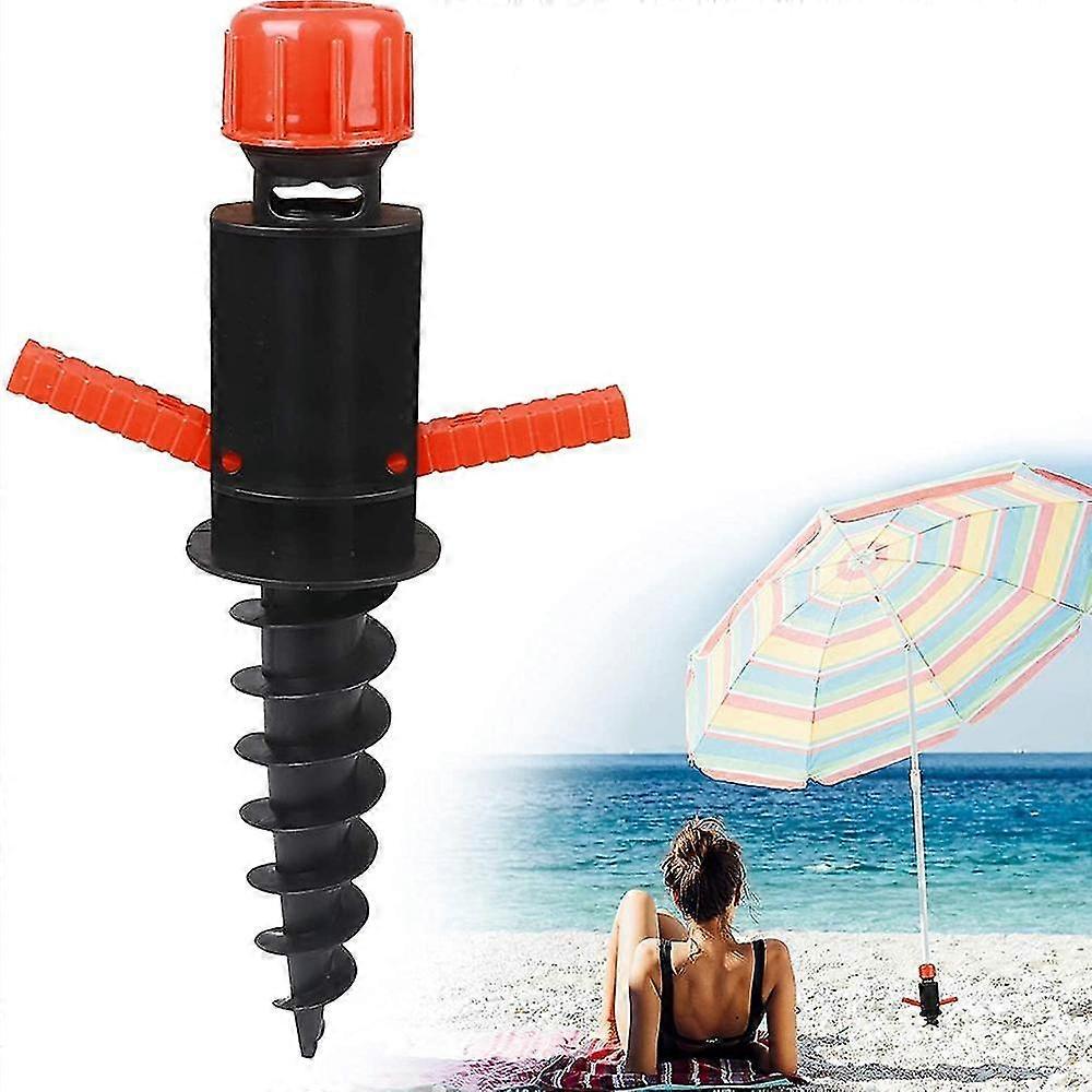 Paraplustandaard om in de grond te schroeven, voor zand of aarde strandparapluvoeten, 1 stuks