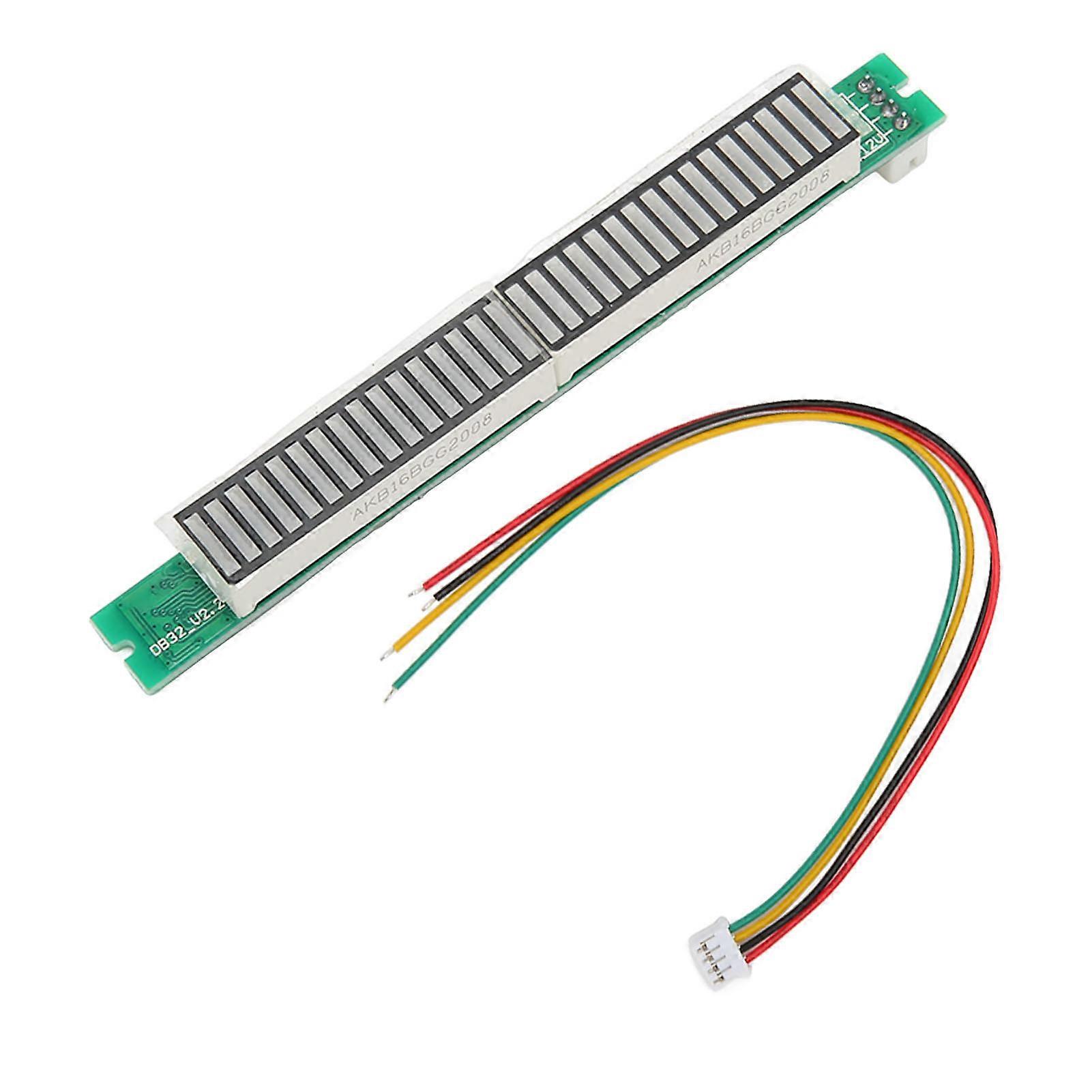 Music Level Indicator Module 32 Bit 8 Effects Adjustable Brightness LED Sound Level Display Board with 4 Pin Flex Cable