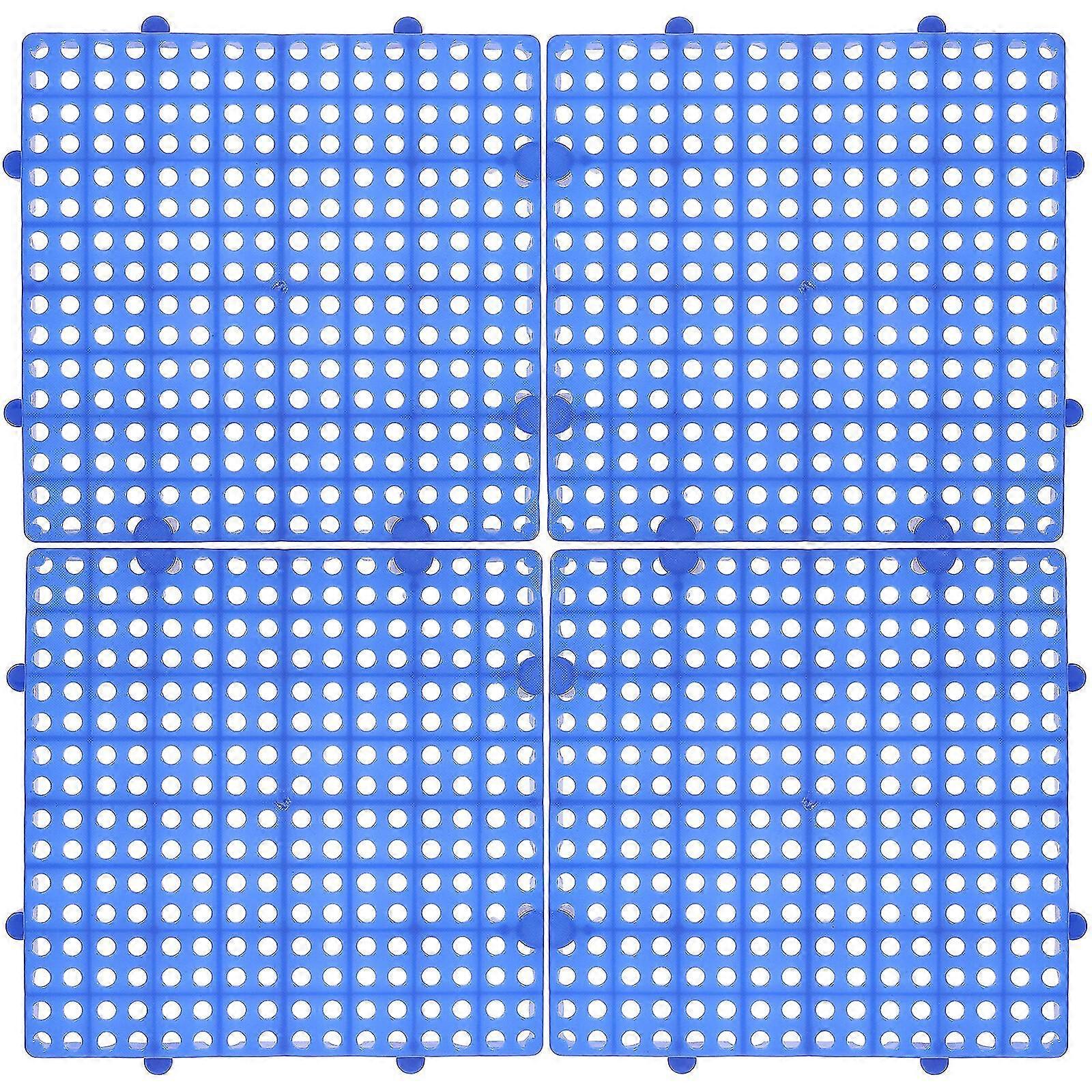 4 stk Plast Utendørs Patio Gulv Interlocking Patio Fliser Interlocking Utendørs Fliser