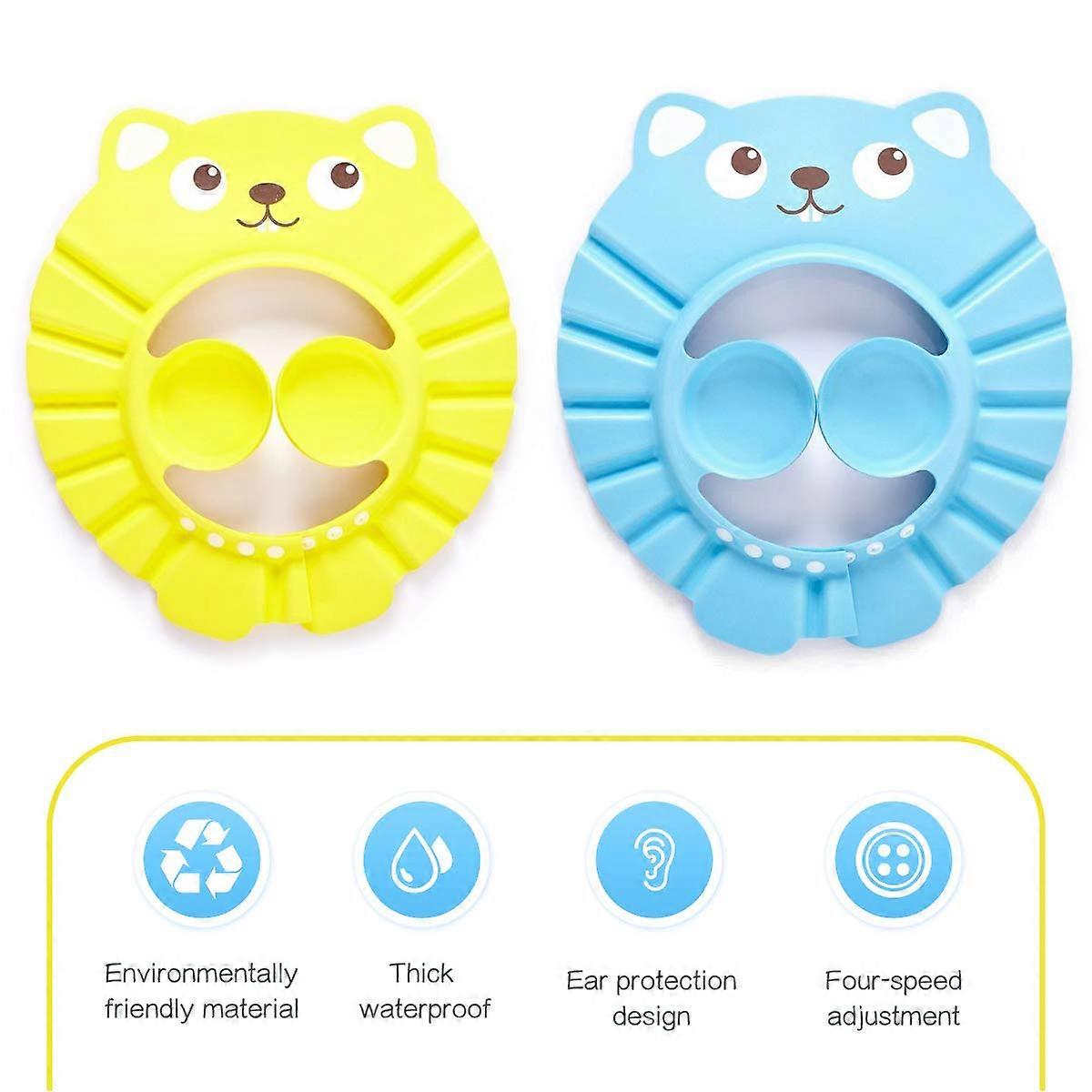 Adjustable Baby Shower Cap - Kids Waterproof Protective Bathing Caps