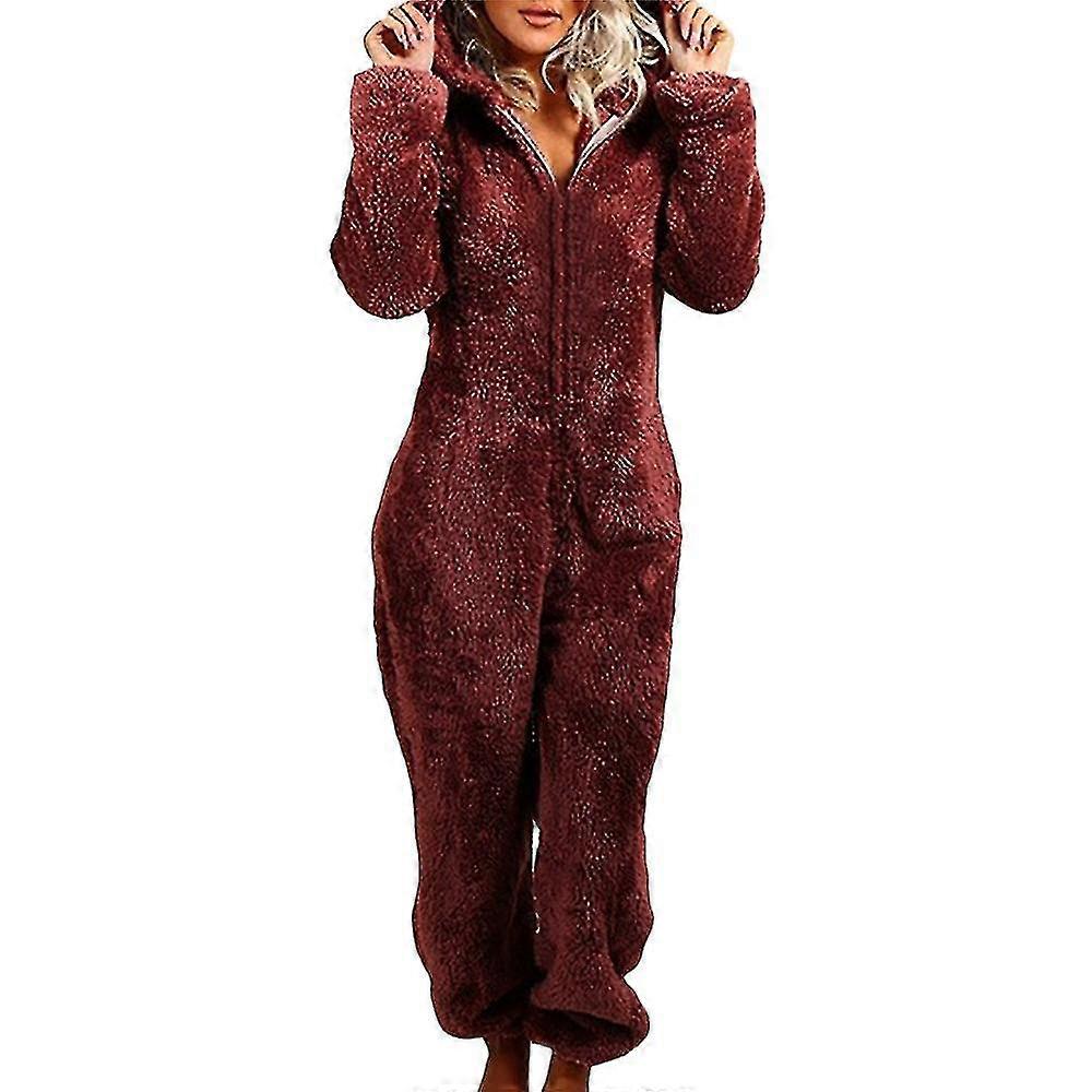 المرأة رقيق الصوف مقنع الكل في واحد جمبسوت 1onesie