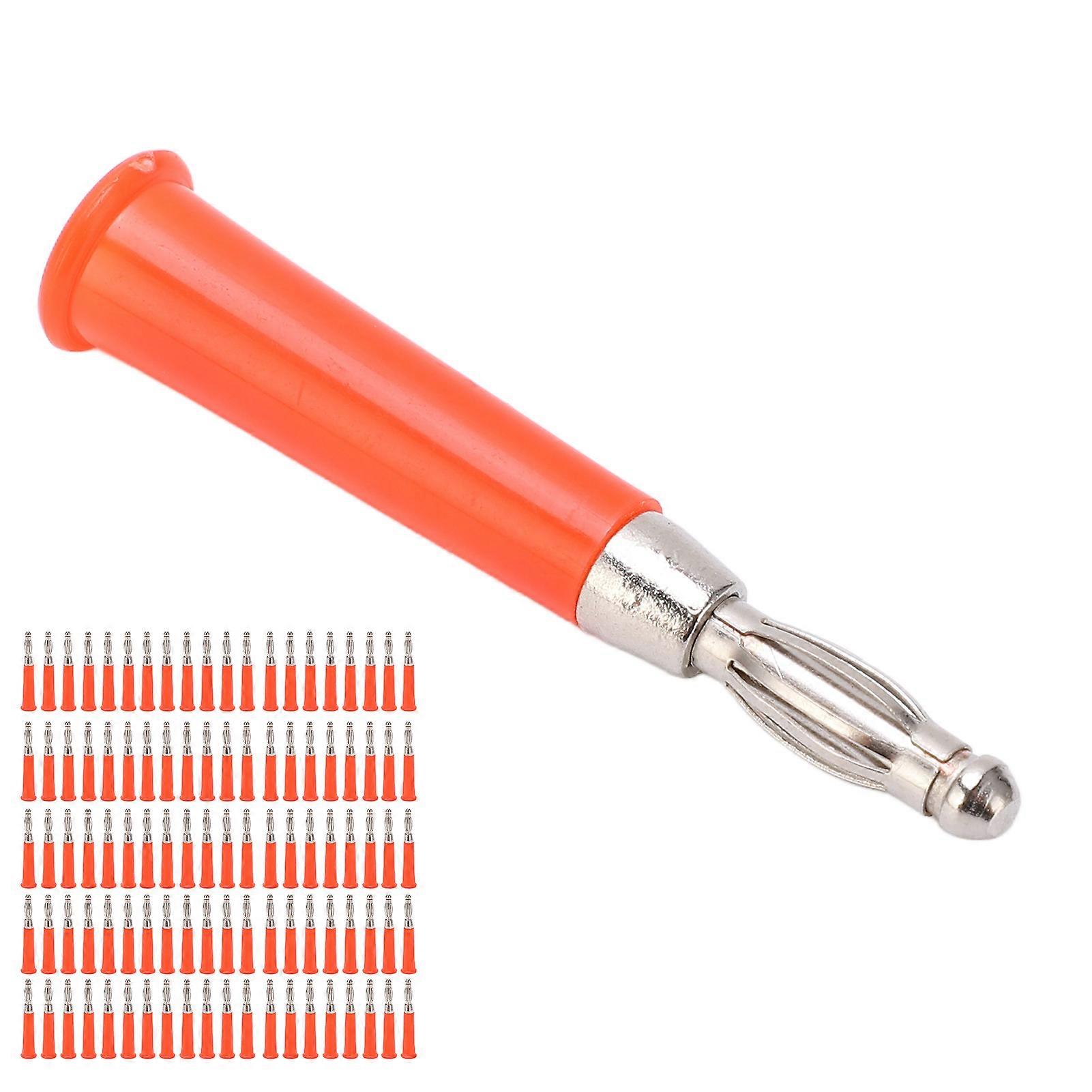 Banana Plug Connector 4mm Welding Type Accessory Kit 100Pcs for Machine Equipment