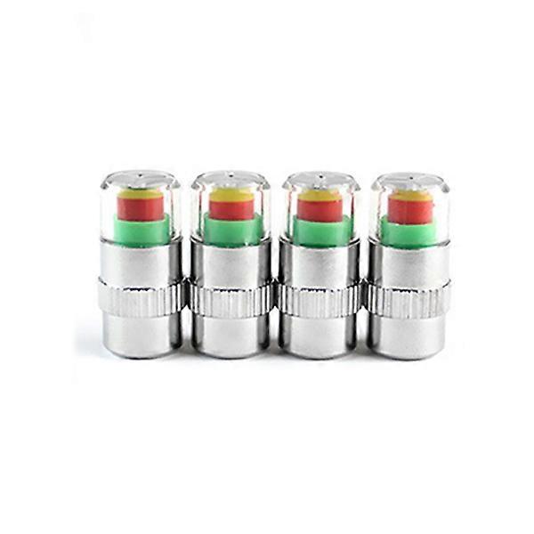 4 Pcs Car Tire Pressure Monitor Stem Caps Sensor Indicator
