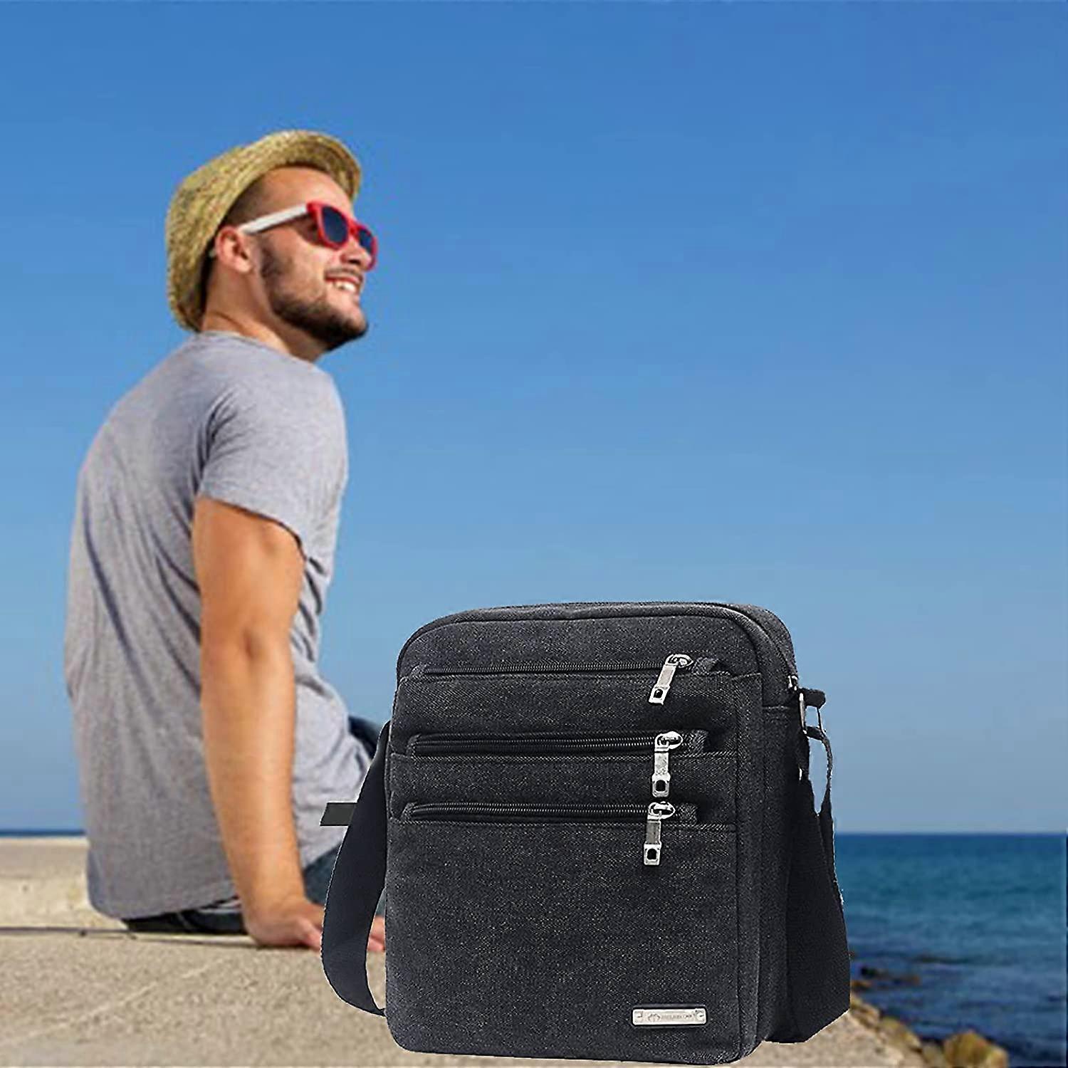 Borsa A Tracolla Uomo In Tela Impermeabile, Multitasche, Per Pesca, Escursionismo, Viaggi E Uso Quotidiano, Leggera