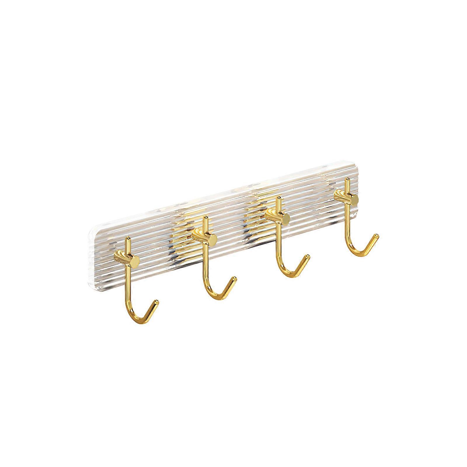 Gold-plated hook hat key hook acrylic advanced home storage durable unique design practical adhesive wall hook