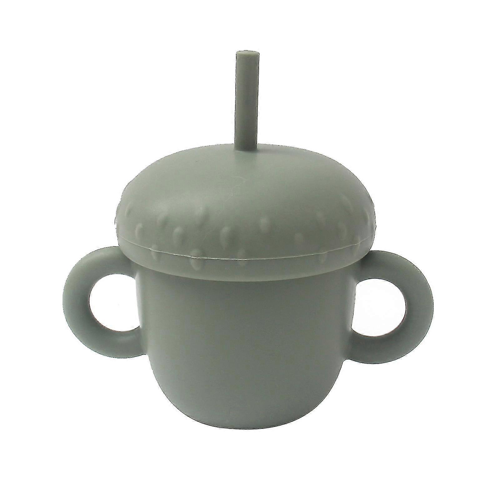 Silicon Sippy Cup Trainer Straw Cups For Baby Toddler And Child Feeding With 2 Handles