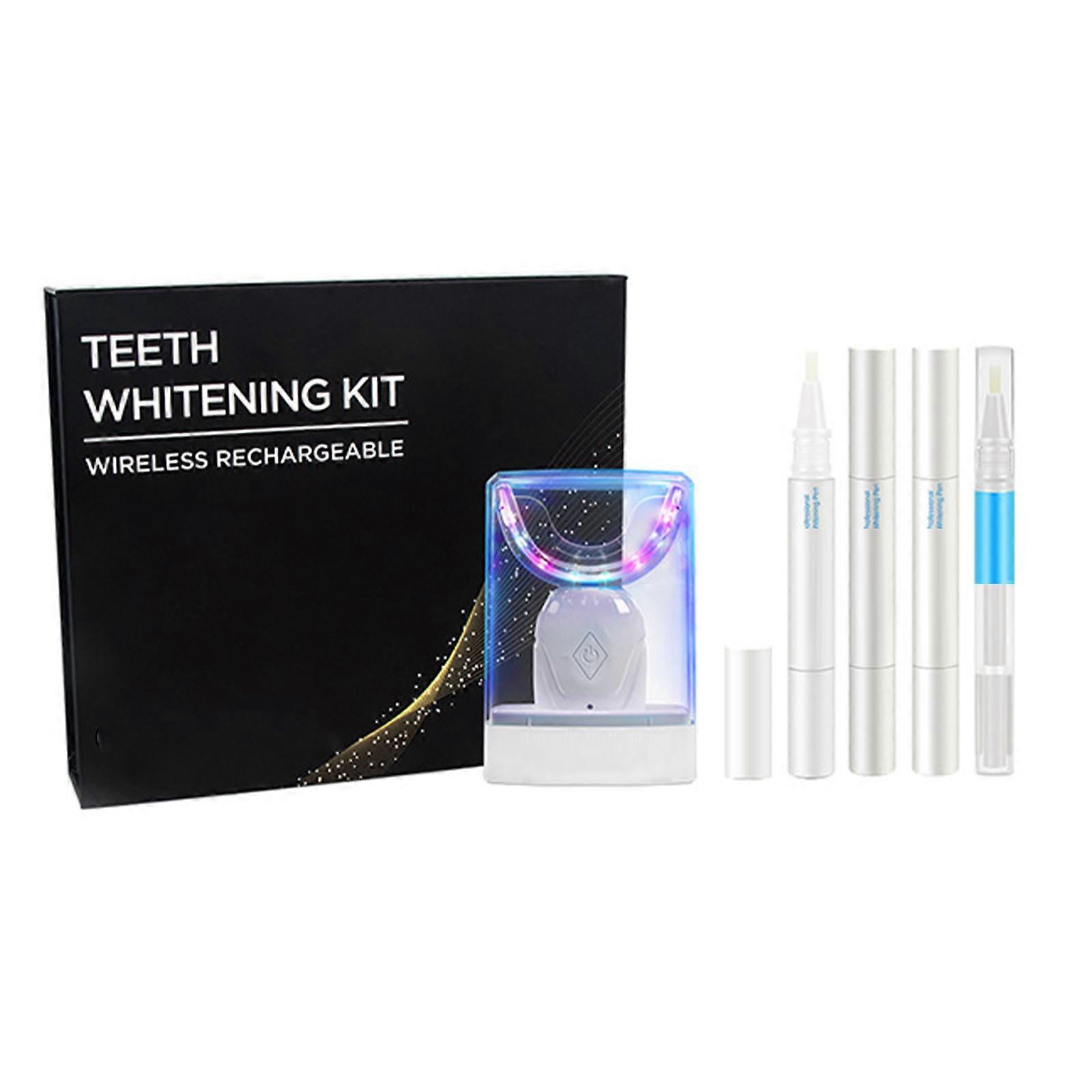 LEDライト付きワイヤレス歯のホワイトニングキット、10分の非感度高速歯のホワイトニングLEDアクセラレータライトキット、歯のホワイトニングジェル付き