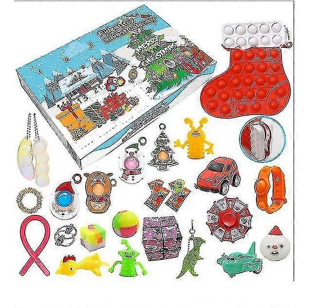 Χριστούγεννα Advent ημερολόγιο δώρο Fidget παιχνίδια ανακούφιση στρες Fidget παιχνίδι τυφλό κουτί παιδιά