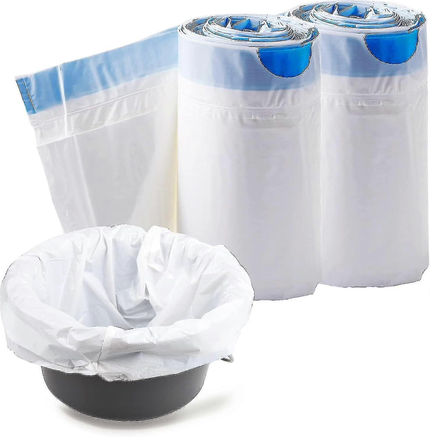 أكياس بطانة Commode يمكن التخلص منها حزمة 50 الكبار السرير كومود بطانات السرير عموم بطانات أكياس النفايات المتاح لكرسي Commode ، أكياس المرحاض المحمولة ، التخييم