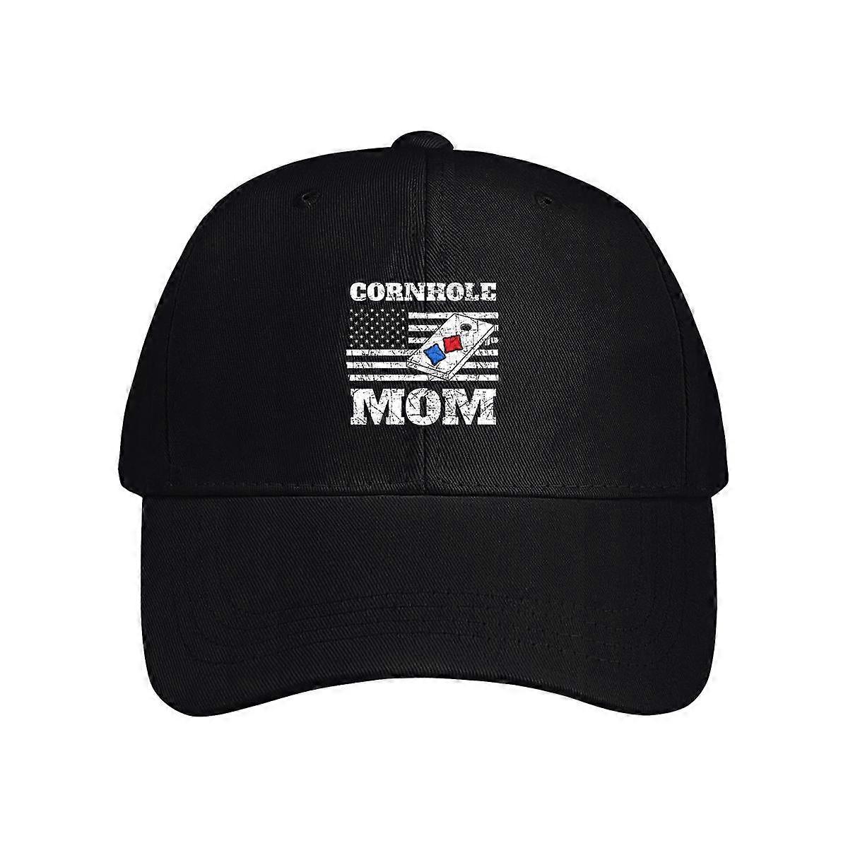 Cornhole Mom American Flag Baseball Cap