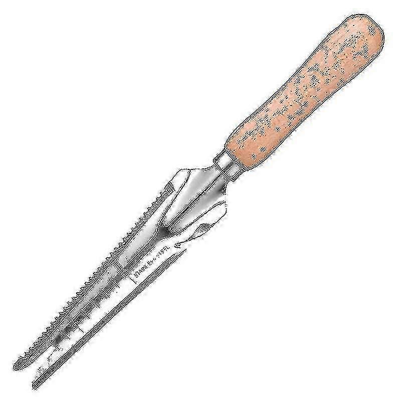 Herramienta de deshierbe de acero inoxidable con mango de madera