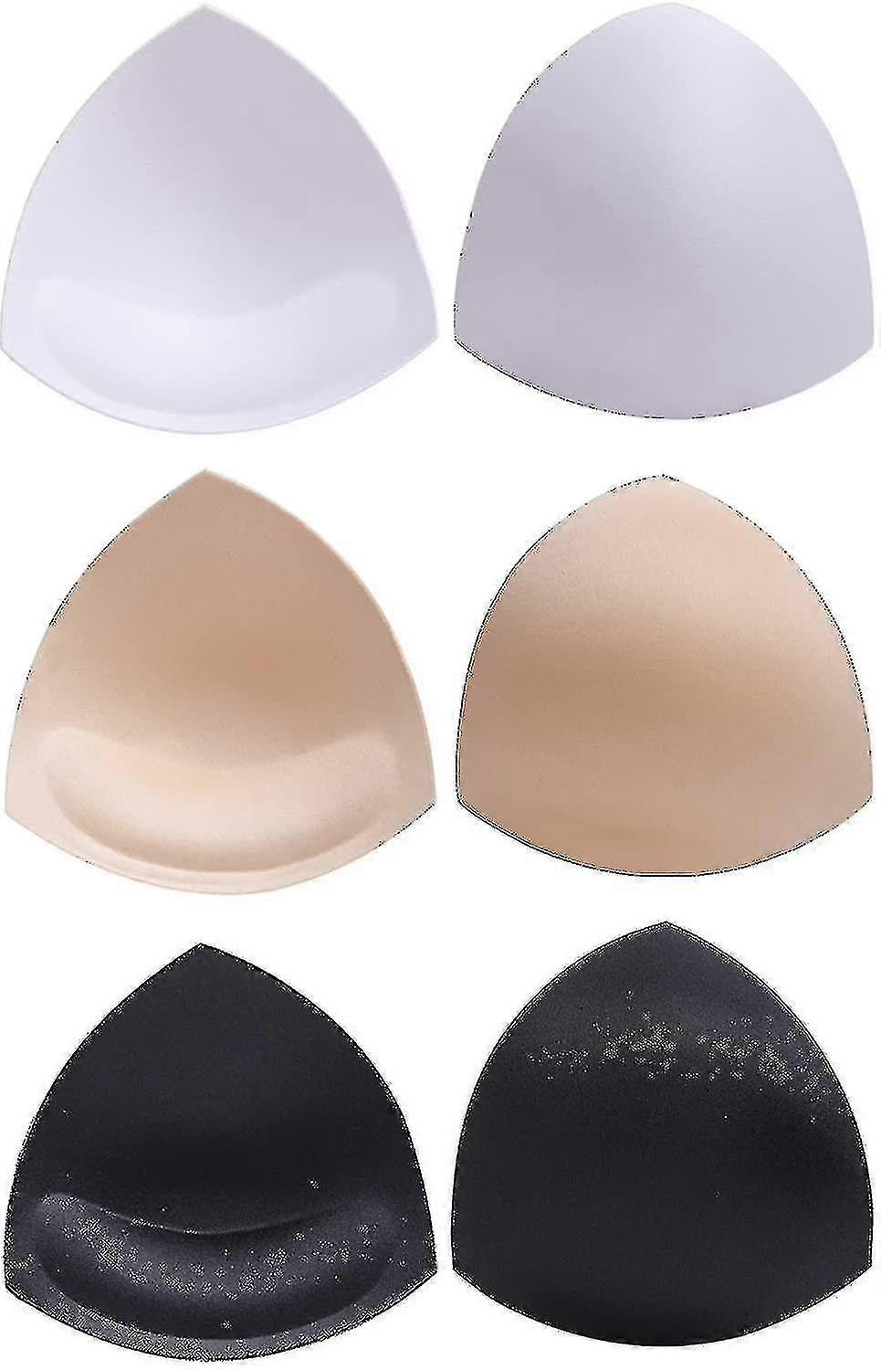 3 Pairs Bra Pads Bikini Pad Bra Inserts Push-up Pad, Triangle Shape
