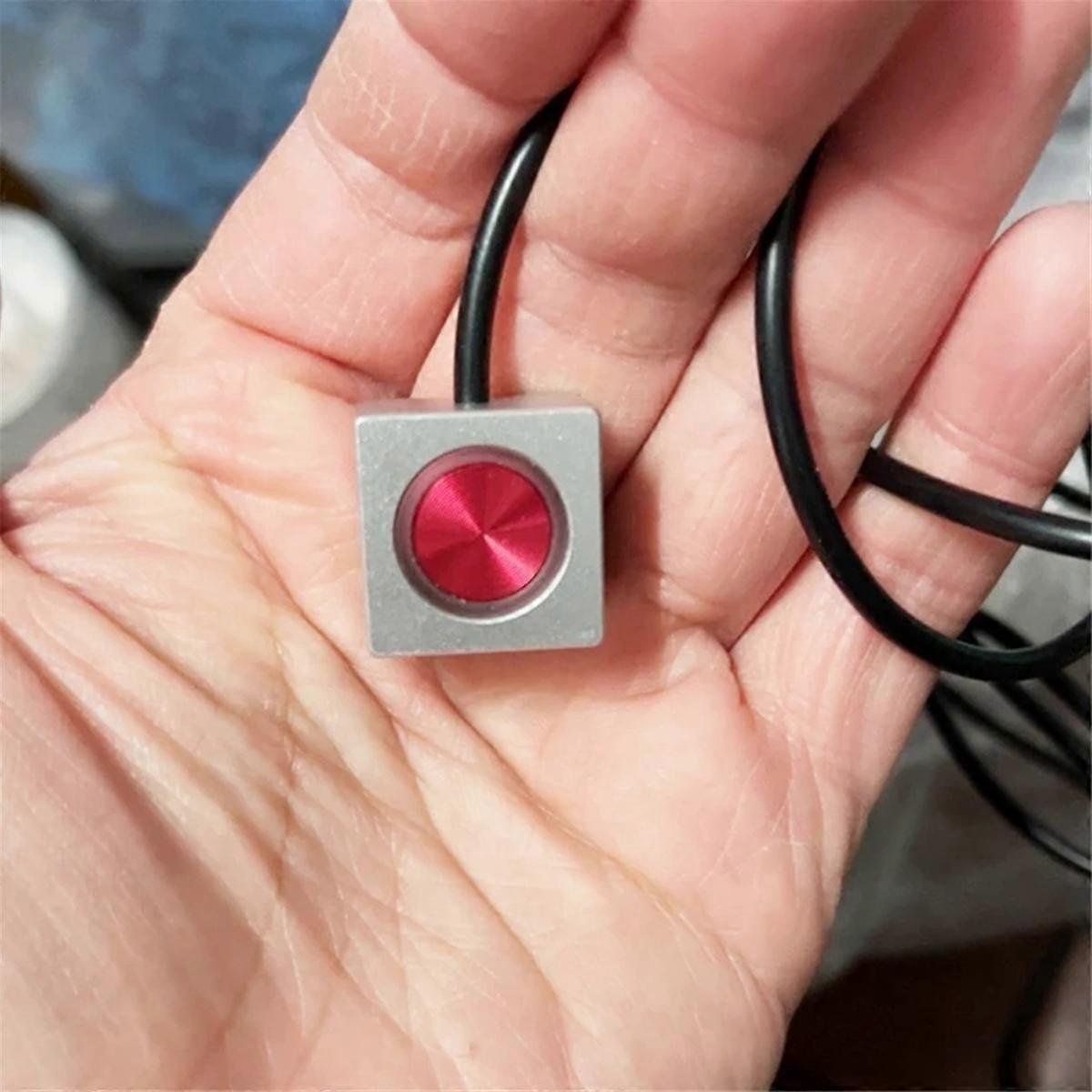 Computer Desktop Switch PC Motherboard External Start Power On/Off Button Extension Cable for DIY Button Black & Red