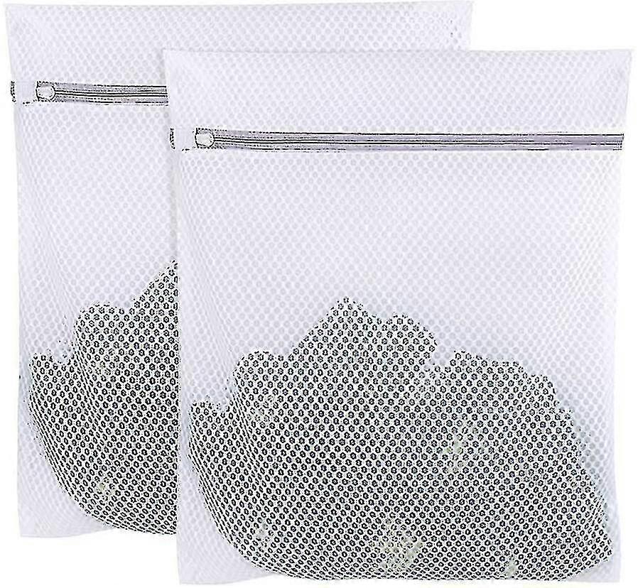 Extra Large Mesh Laundry Bag,2pack Zippered Polyester Laundry Wash Bag