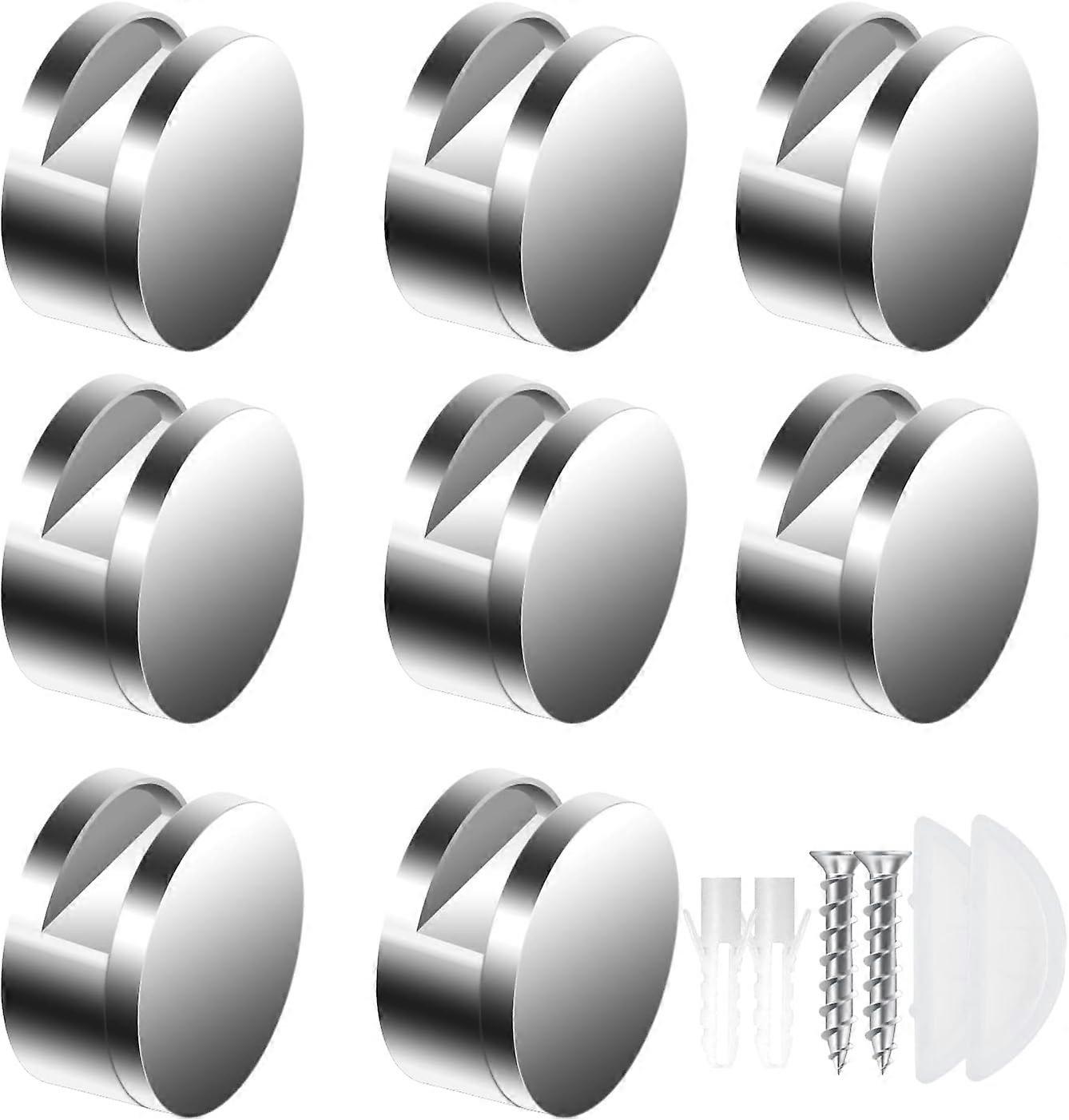 Spegelklämmor för hyllfäste i zinklegering / För montering av glasspeglar / 8 delar