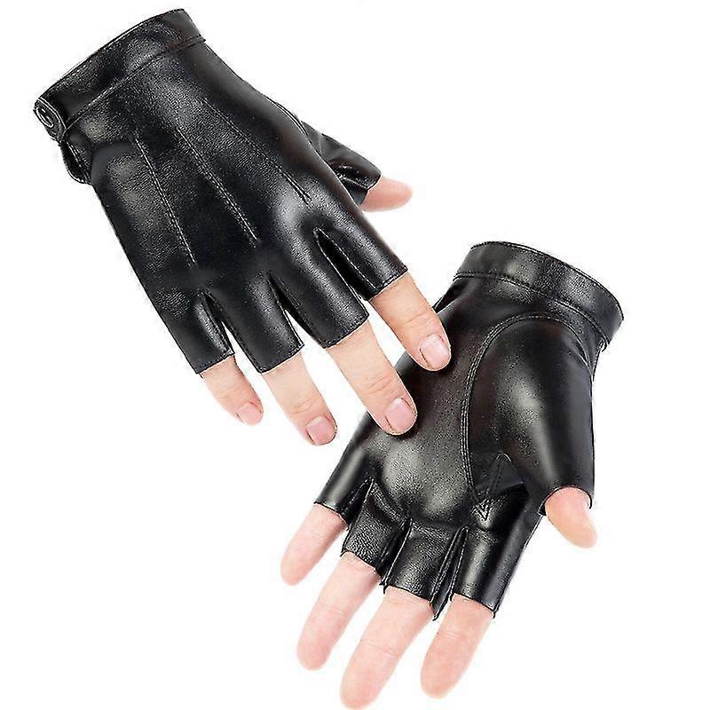 1 pice Noir Gants d'quitation en cuir pour cran tactile