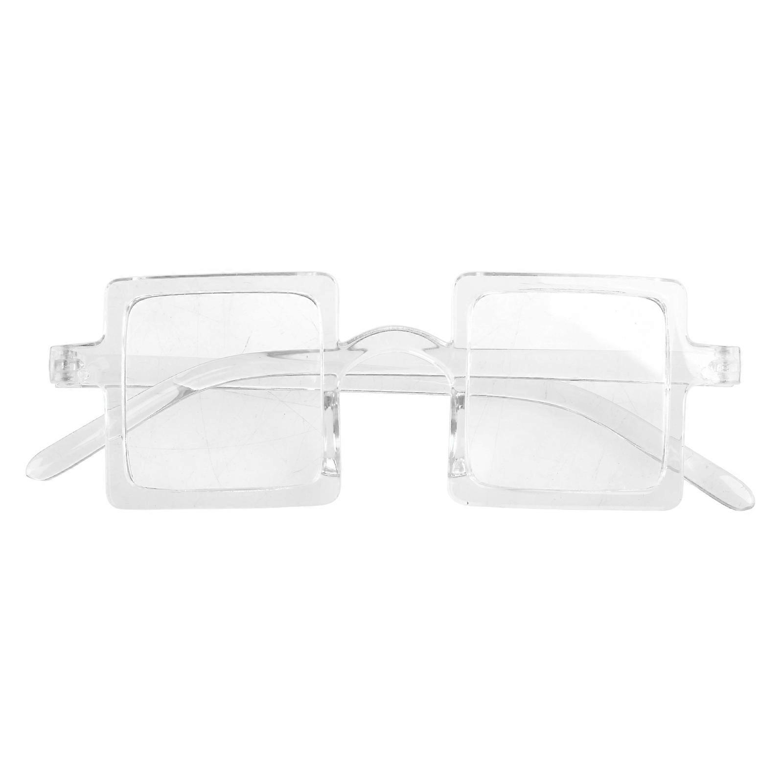 Kinder Oversized Square Sonnenbrille Trendige Flat Top Kleinkind Sonnenbrille für Mädchen Jungen 2-10 Jahre UV zum Schutz Transpar