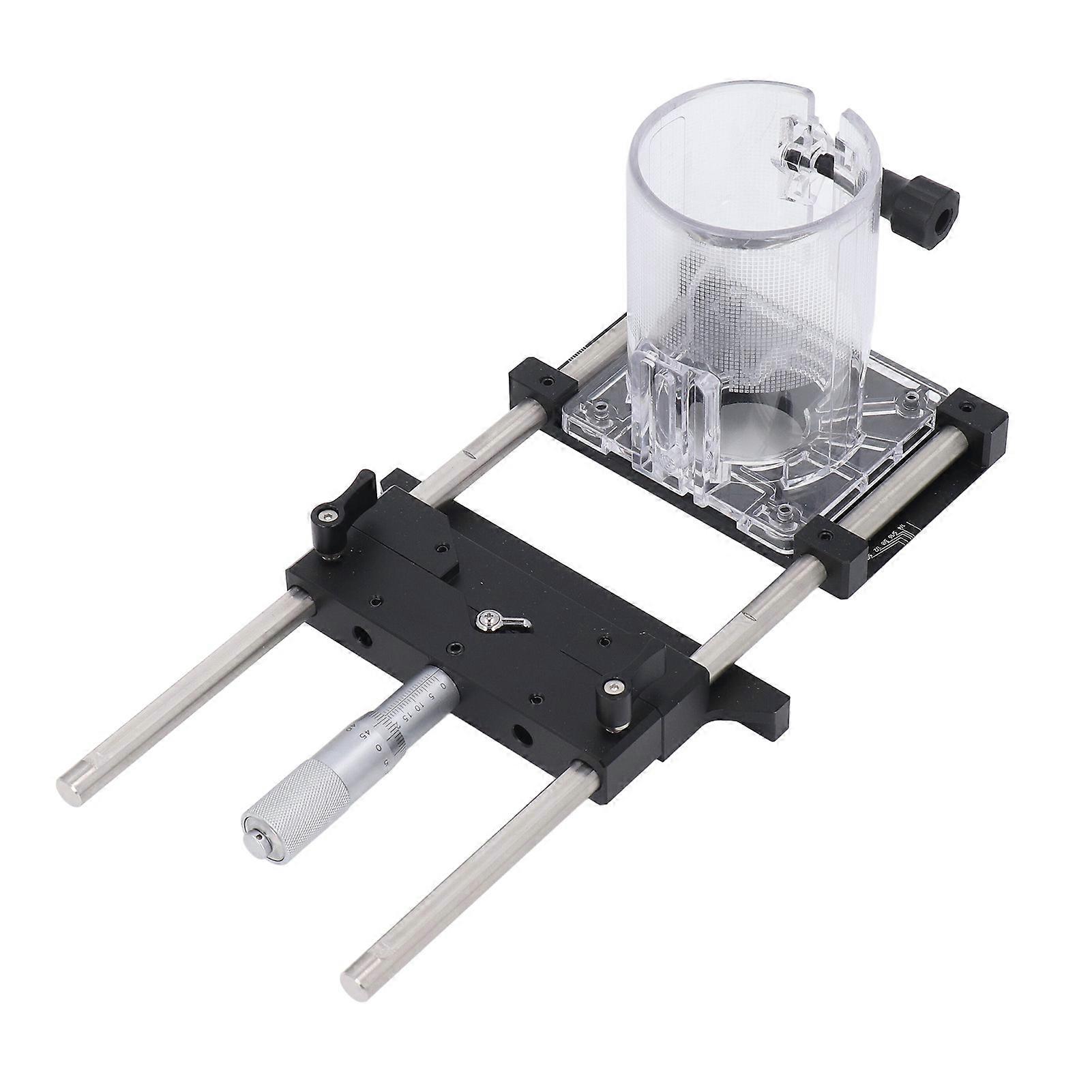Router Fluting Jig Aluminum Alloy 0.01mm Accuracy 0 to 18mm Range 65mm Router Jig for Woodworking Projects