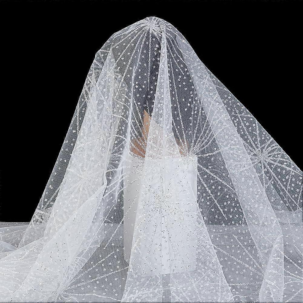 Polyester Fabric for Garment Accessories White 150x0.05cm
