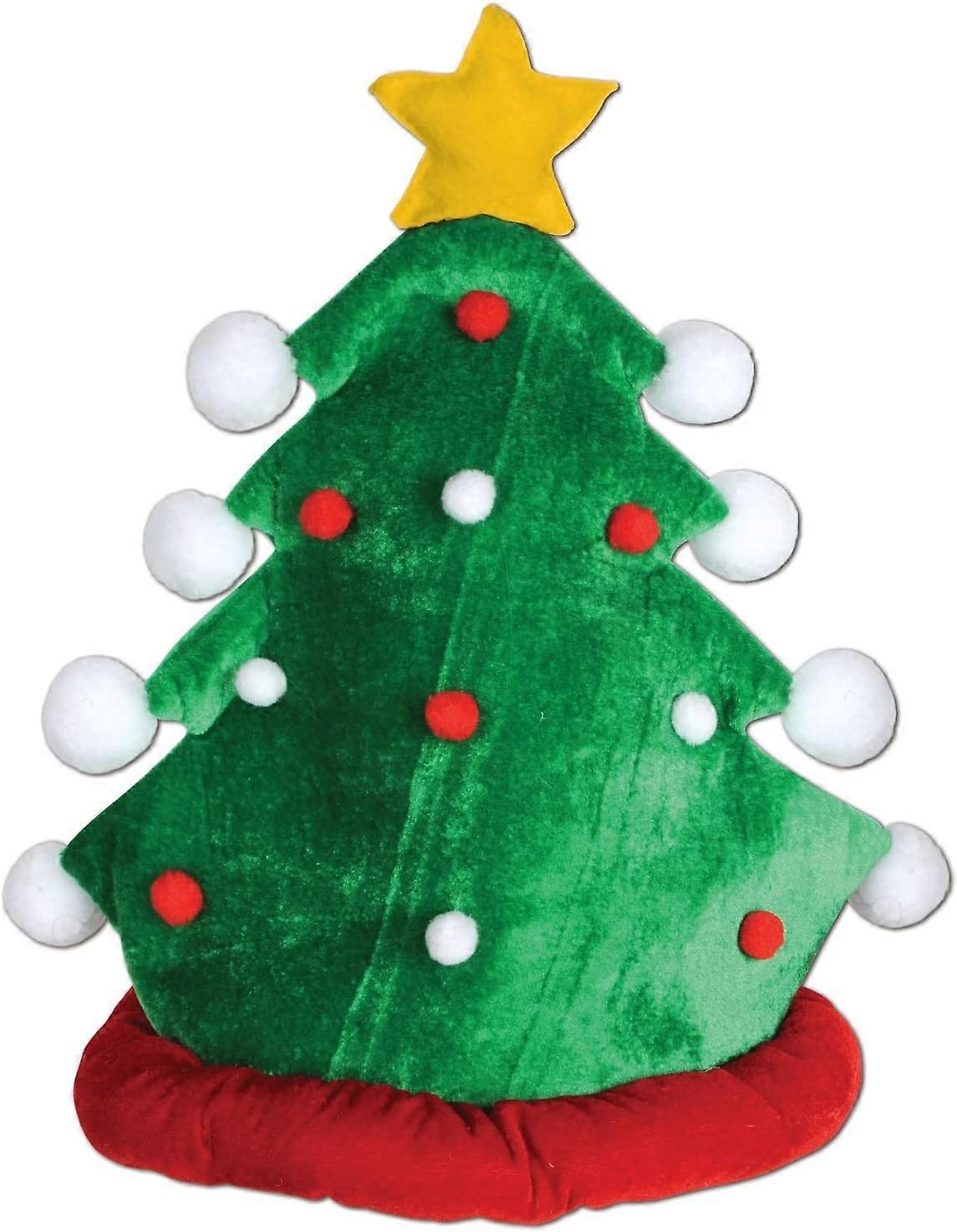 1-Pack Plush Christmas Tree Hats