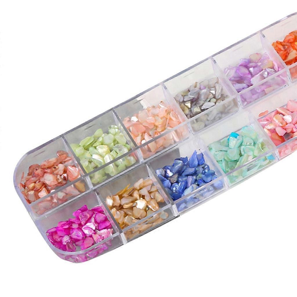 False Nails, 3D Nail Art Shells Nail Sequins Shells Slice Nail Flakes Nail Decor