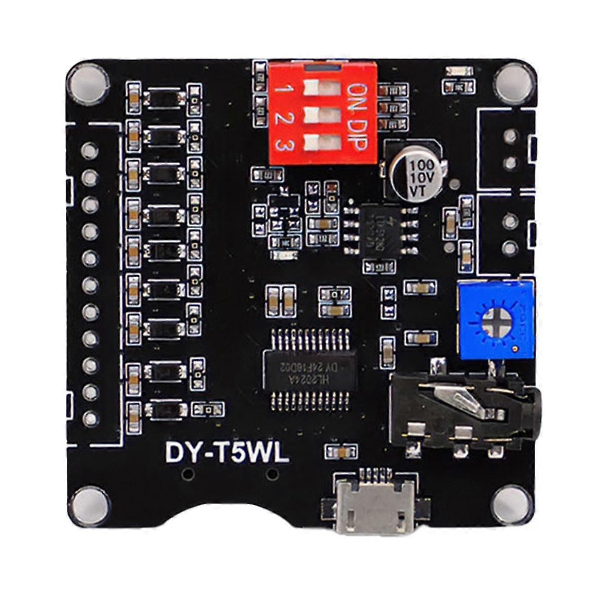 5W Power Voice MP3 Playback Control Module Eins-zu-Eins-Triggerung TF-Speicherkarte U Disk Custom Audio T5Wl