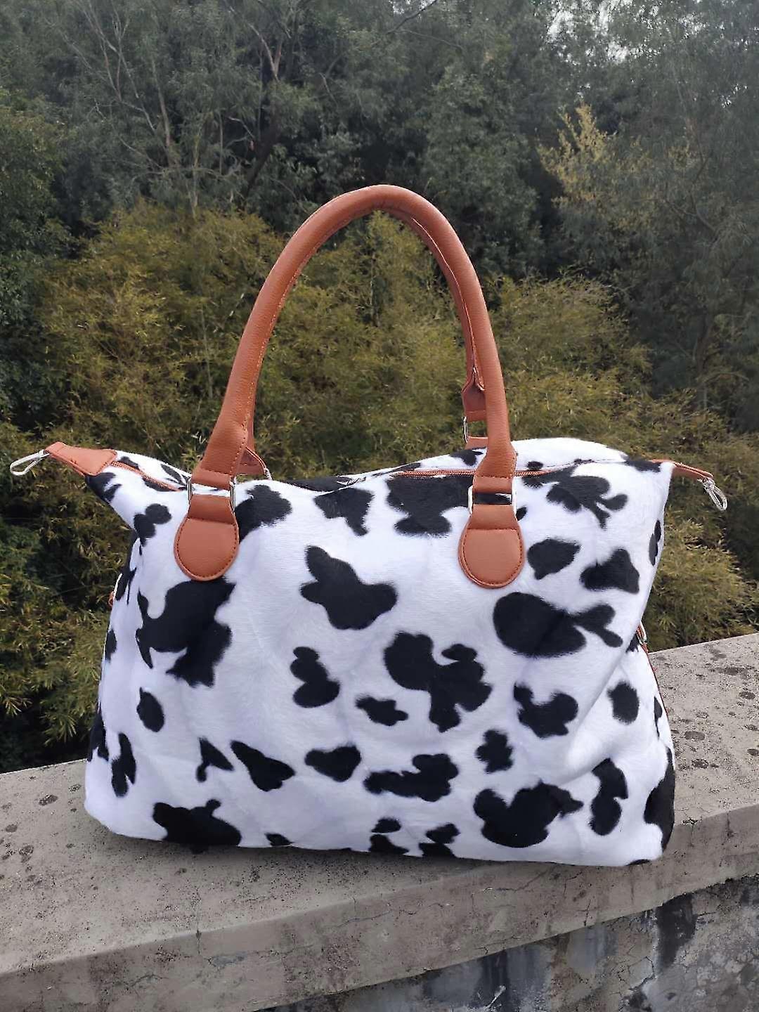 תיק נשים 2020 תיק נשי חדש תיק תיק נסיעות פרות דפוס נמר תיק נסיעות תיק נסיעות למרחקים קצרים תיק יד