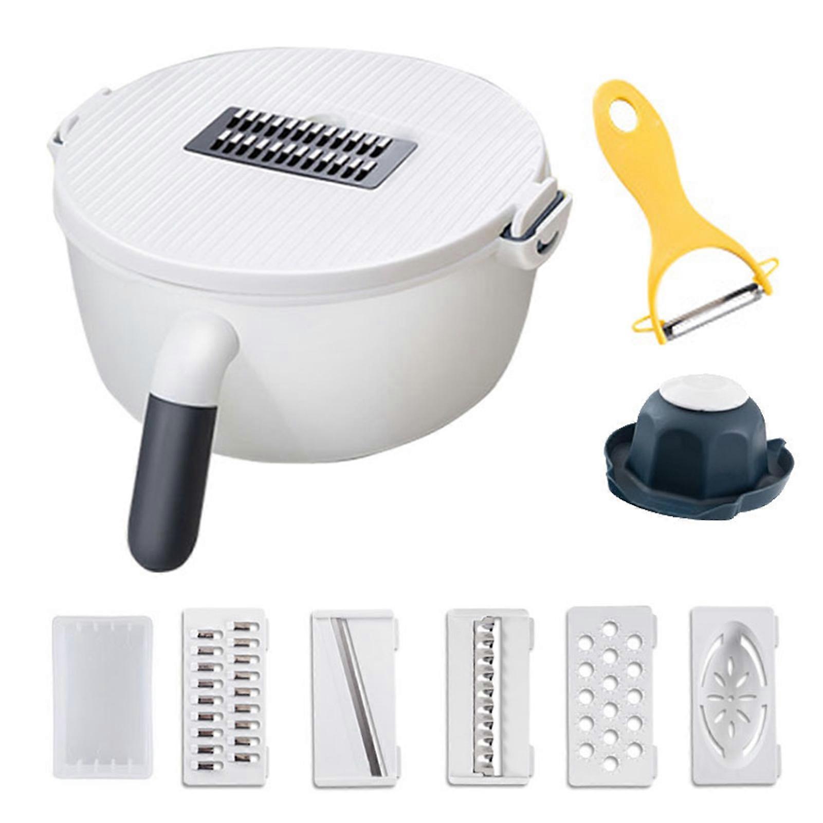 1 Set Vegetable Cutter Manual Multi-functional PP Egg Separator Vegetable Slicer for Kitchen