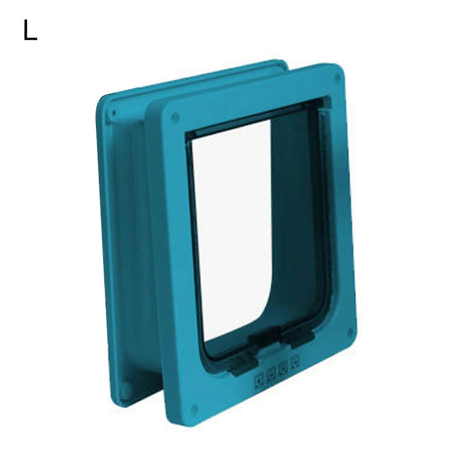 1 Set Dog Flap Door 4 Switch Modes Waterproof ABS Intelligent Dog Cat Flap Door for Home